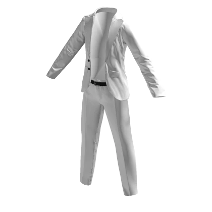White Business Pants & Open Blazer