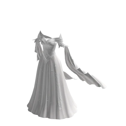 ♾️ White & silver lunar goddess dress