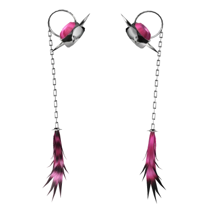 vkei bun hair chain extensions (hot pink) V2