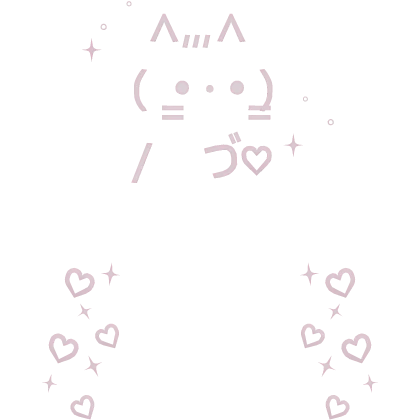 🤍 cute cat kaomoji aura on ur head pink