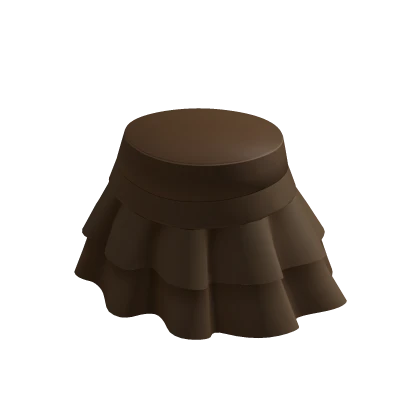 brown ruffled skirt