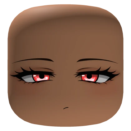 Bored Pretty Face with Red Glowing Eyes - Nougat