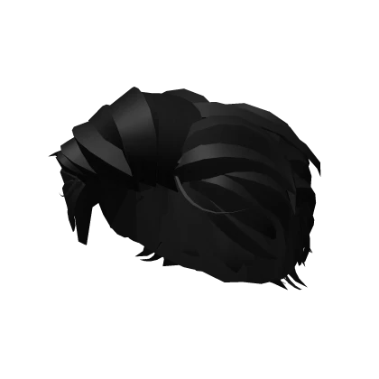 Businessman's Slicked Back Black Hair