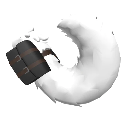 White Fluffy Tail With Tail Bags