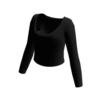 Black Fit Long Sleeve Top