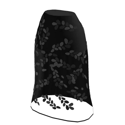 ♾️ Black transparent floral skirt