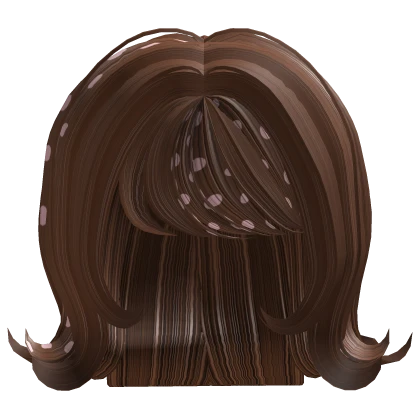 ♡ cute swirly choco pink igari retro polka dot bob