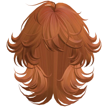 Fluffy Voluminous Wavy Hair (Orange)