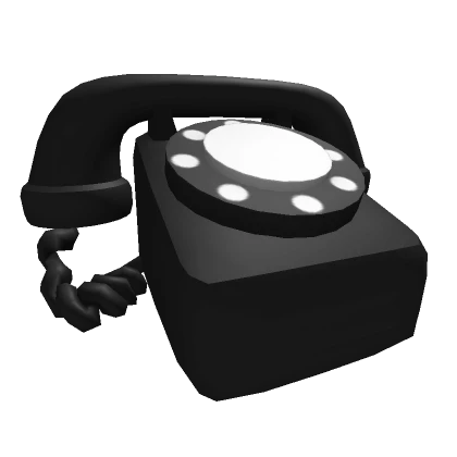 Black Rotary Phone Head