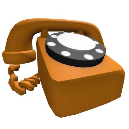 Orange Rotary Phone Head