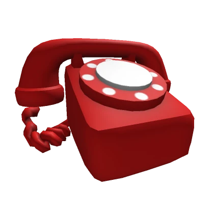 Red Rotary Phone Head