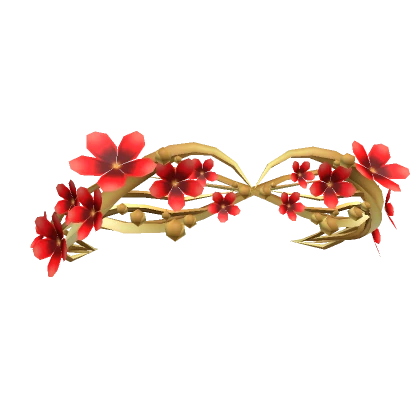 Red Spring Flower Crown