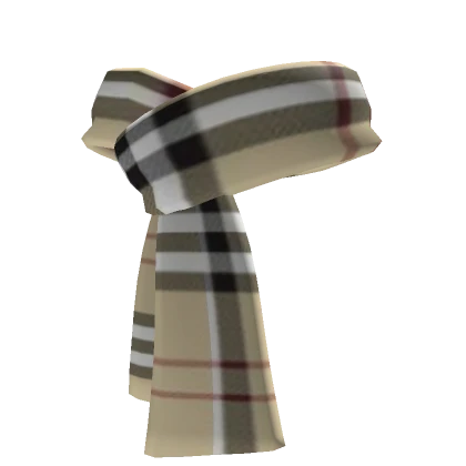 Beige Plaid Scarf