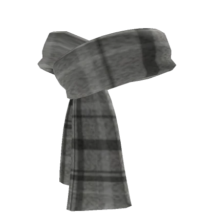 Gray Plaid Scarf