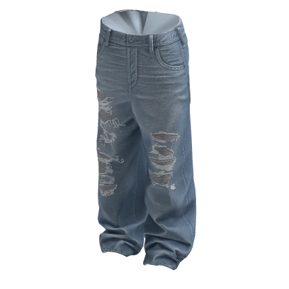Baggy Ripped Jeans (Light 2)