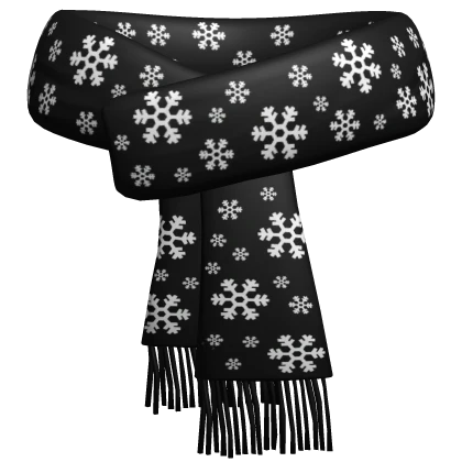 Snowflake Black Scarf