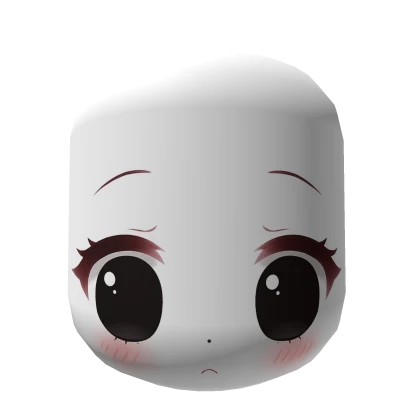 Doe Eyed Dreamy Black Anime Blush Cute Face Kawaii