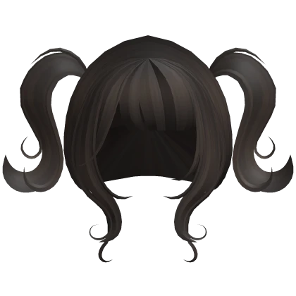 ☆ adorable swirly baby pigtails dark brown