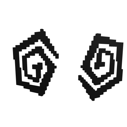 pixelated black swirly eyes 💫