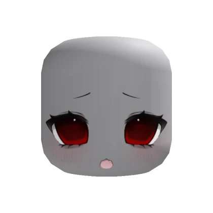 kawaii doll puppy red vampire eyes face