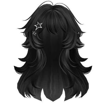 Super Fluffy Wavy Anime Hairstyle (Black)