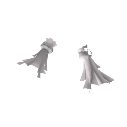 Long Ruffled Transparent Sleeves White ♥