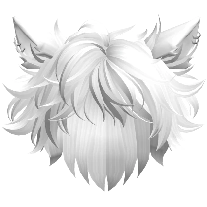 Generic Anime Hair w/ Cat Ears (White)