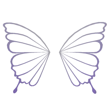 Purple Outline Butterfly Wings