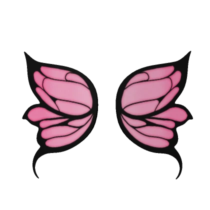 Black & Pink Cute Butterfly Wings