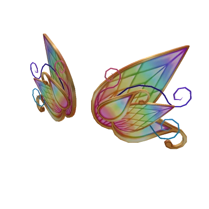 Fairy Wings Hairclip - Rainbow