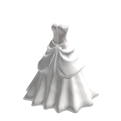 🫧 White Elegant Ballroom Dress Pleated Corset