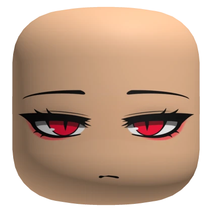 Pretty Devil Face With Red Eyes - Light