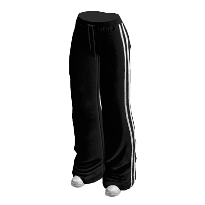 black sweats with shoes