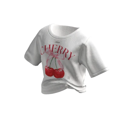 ✨ Mon Cherry Preppy White Tee