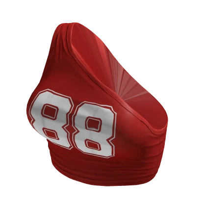 Sporty Crop Top Numbered (Red)