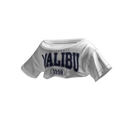 Off Shoulder Crop Tee Malibu (White)