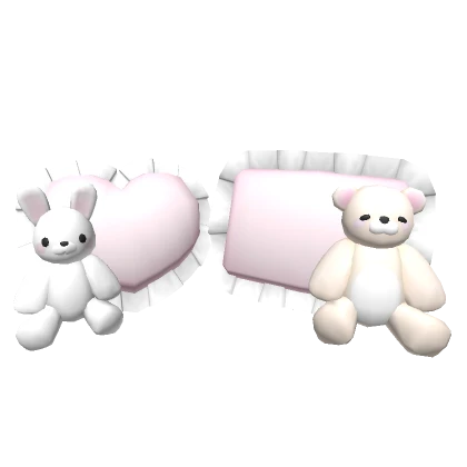 ♡ : kawaii pink sleepover floor plushies