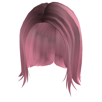 Simple Short Straight Hair - Pink w/roots