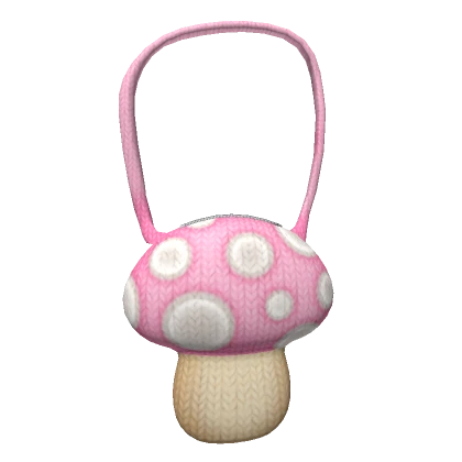 Knit Mushroom Bag - 3.0 pink