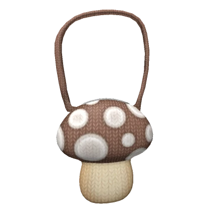 Knit Mushroom Bag -3.0 brown