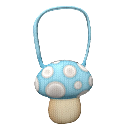 Knit Mushroom Bag - 3.0 blue