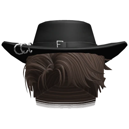 Brown - Parted Short Stylish Fade w/ Y2K Hat