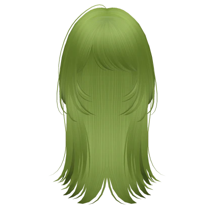 silky face framing layers (green)
