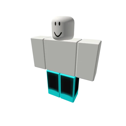 Blue/Cyan Void Neon Cartoony Outline Pants