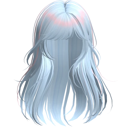 Blue & Pink Wispy Delicate Straight Girl Hair