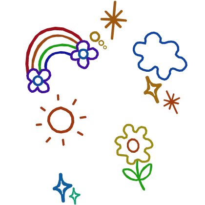 Kidcore Cute Neon Colorful Drawing Y2K Aura