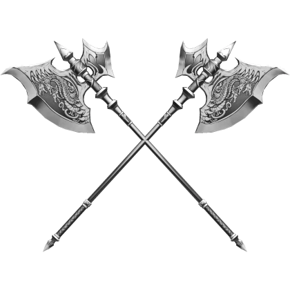 Dual-Wielding Silver Axe