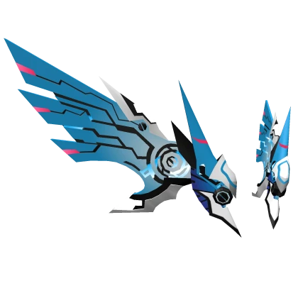 Glitching Blue Ultimate Eve Mecha Wings