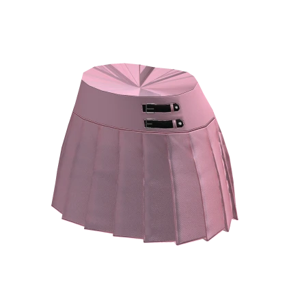 β Pink high waist pleated skirt