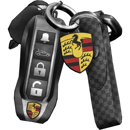 Rorsche Sports Car Keys w/ Keychains